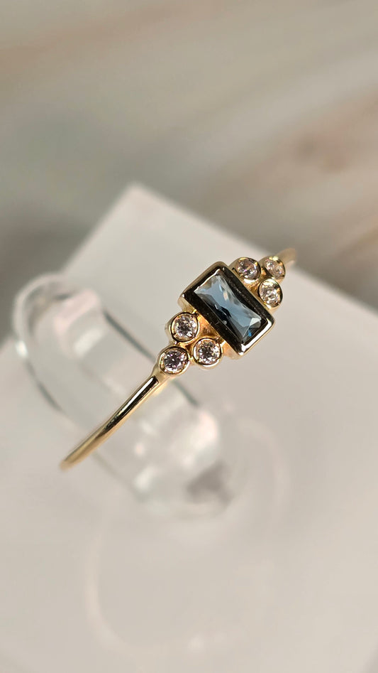 London Blue Topaz Ring — Sevilla in 9K Gold
