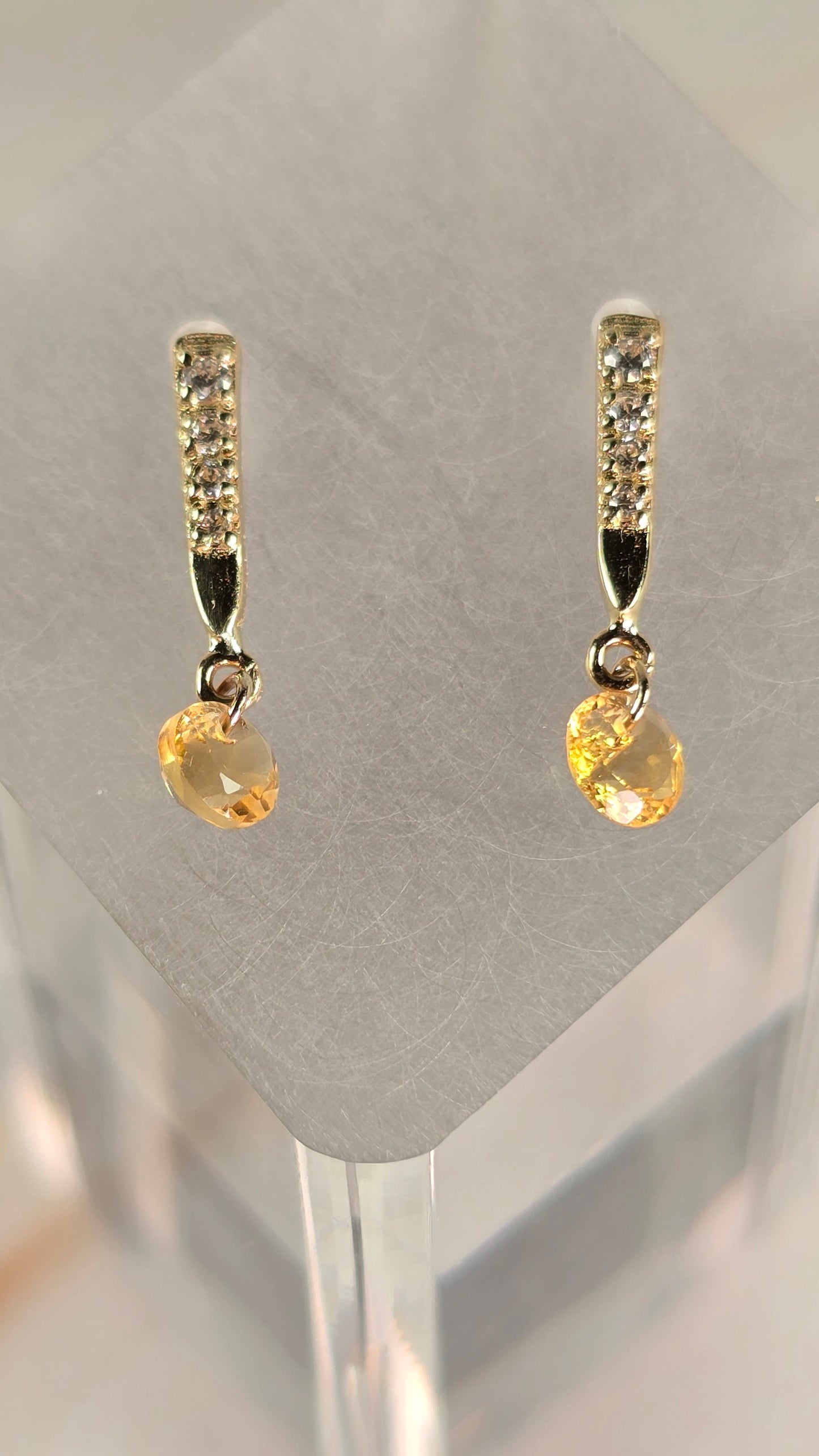 OROSENDA earrings — Citrine 9K Gold Earrings — Sevilla