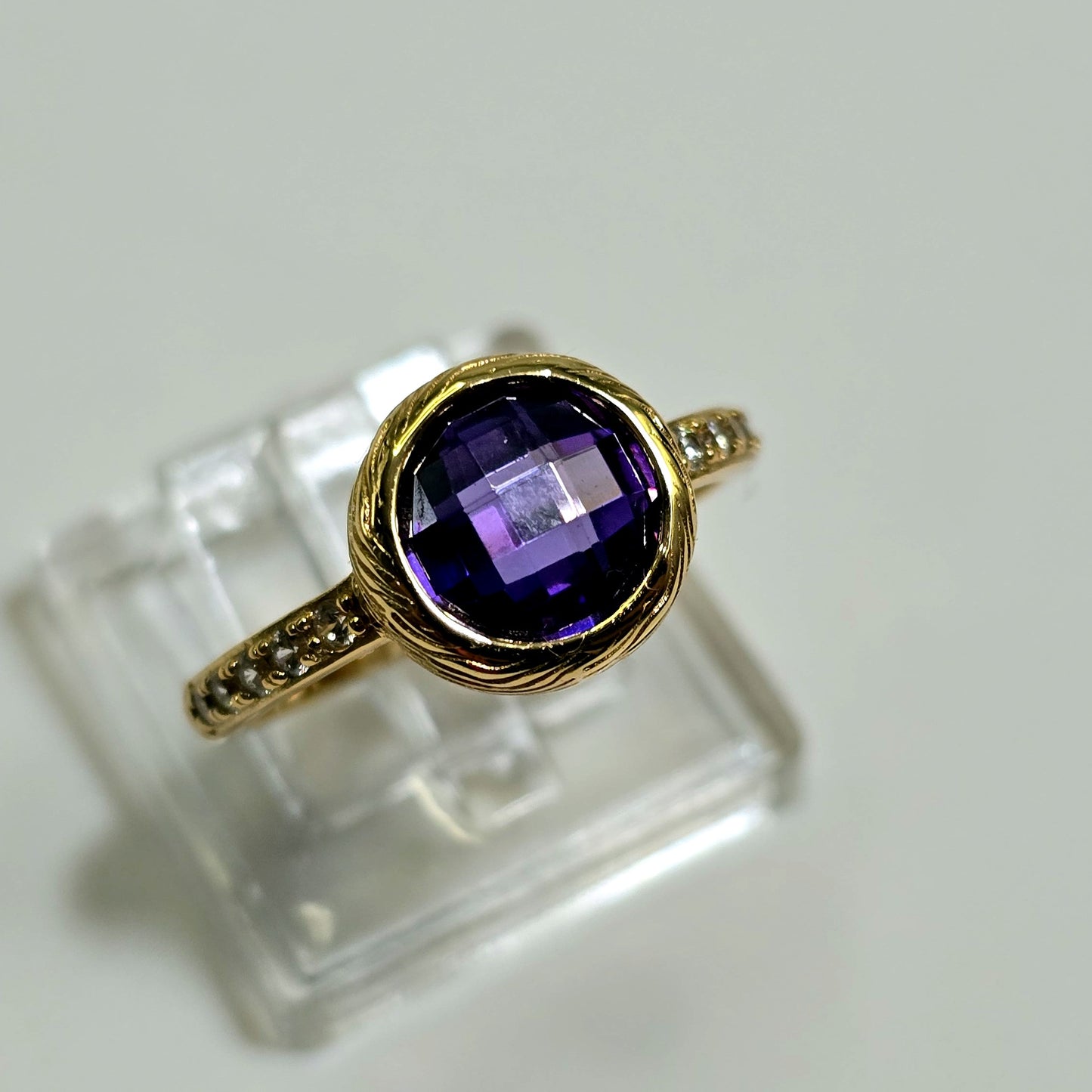 Amethyst Crystal Ring — Luminae in 925 Silver