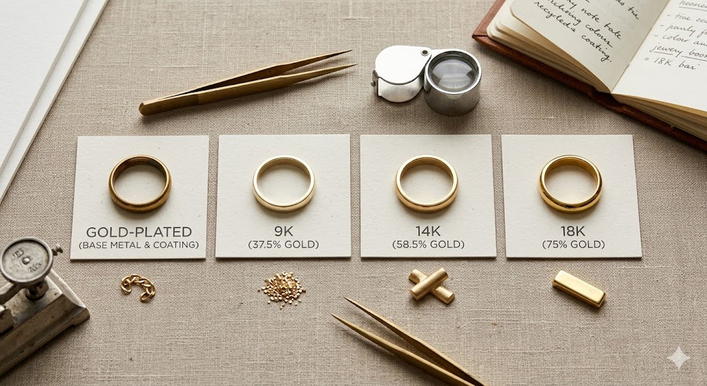 Gold Plating vs. 9K vs. 14K vs. 18K: A No-Nonsense Guide