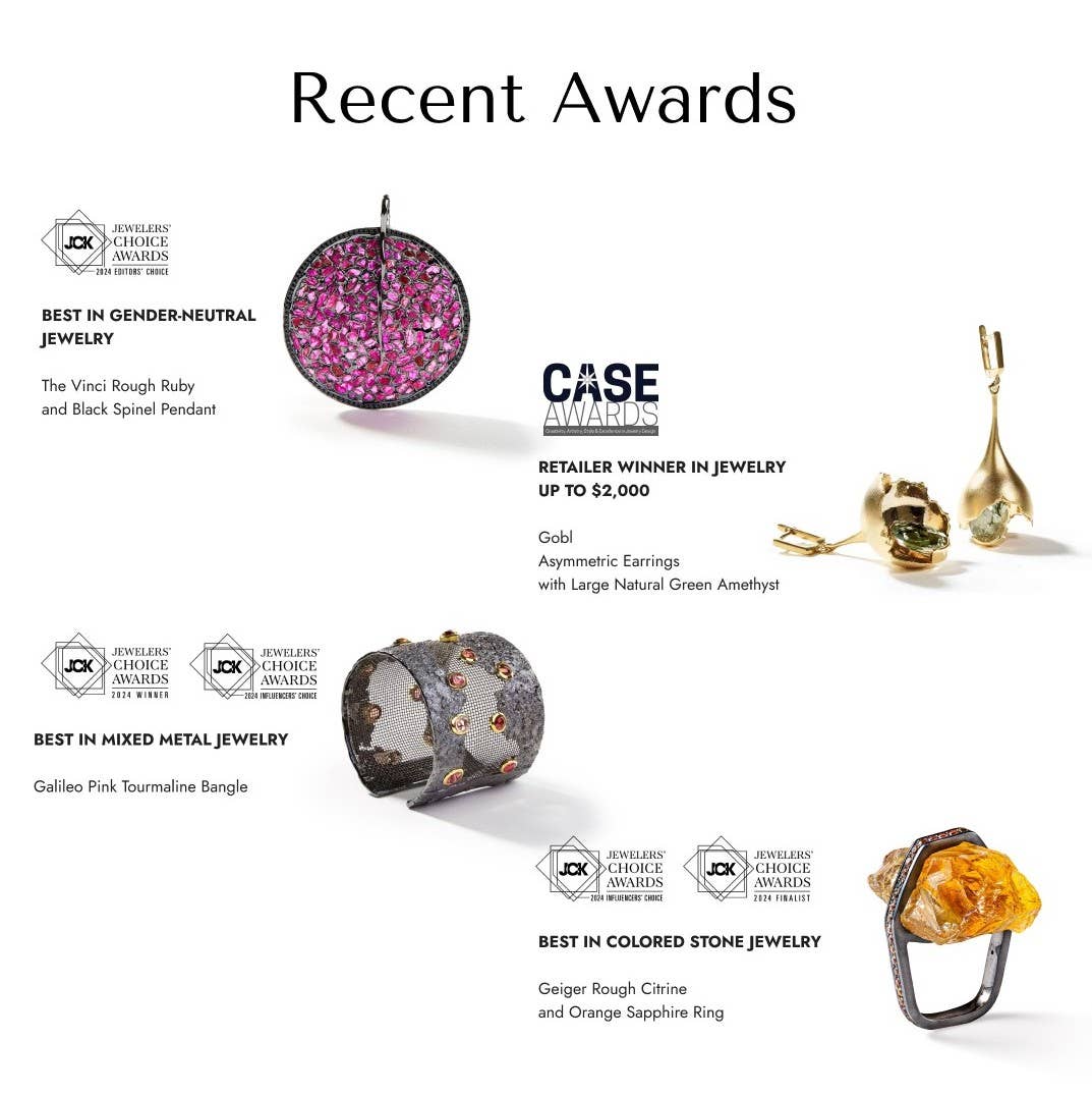 Tyra Gold Plated Silver Ring with Sapphire & Chrome Diopside