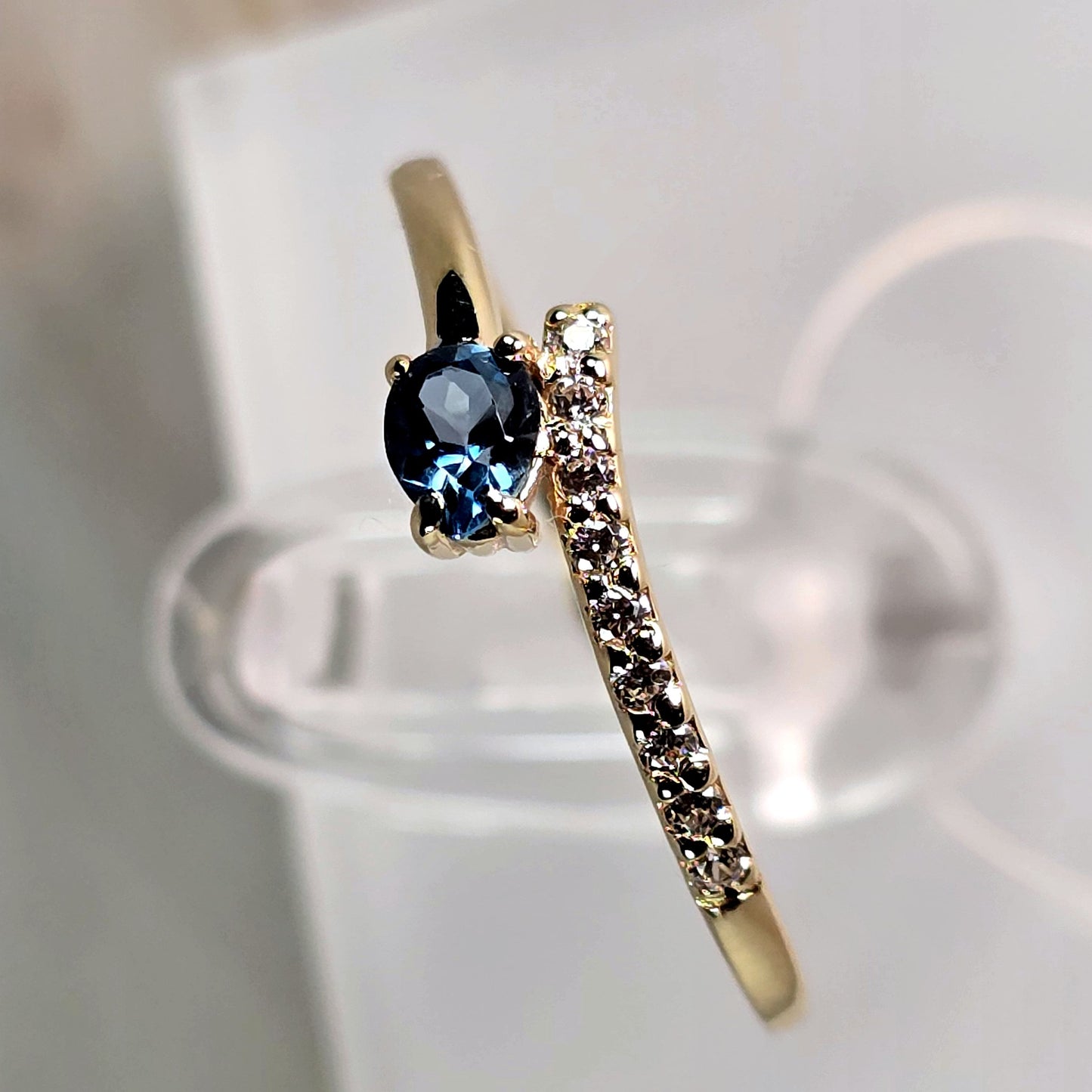 London Blue Topaz Ring — Sevilla in 9K Gold