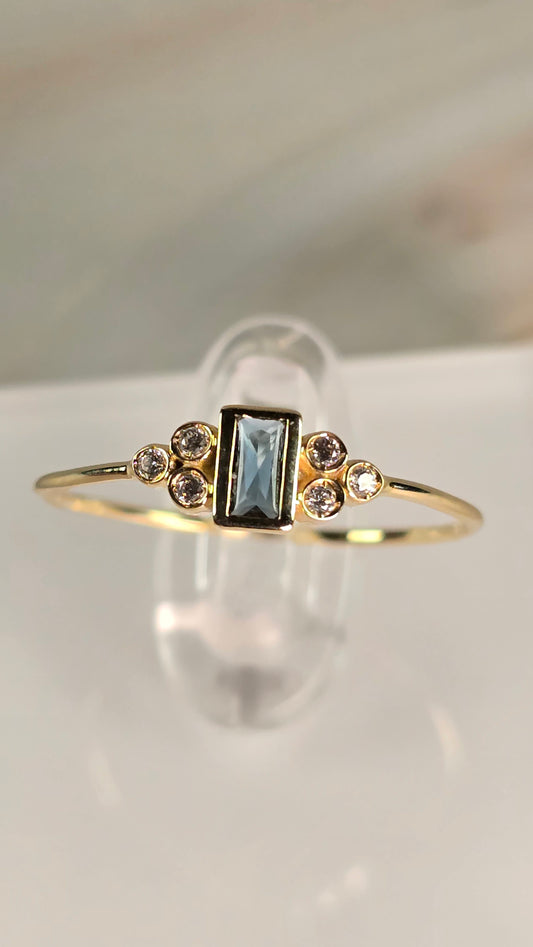 London Blue Topaz Ring — Sevilla in 9K Gold