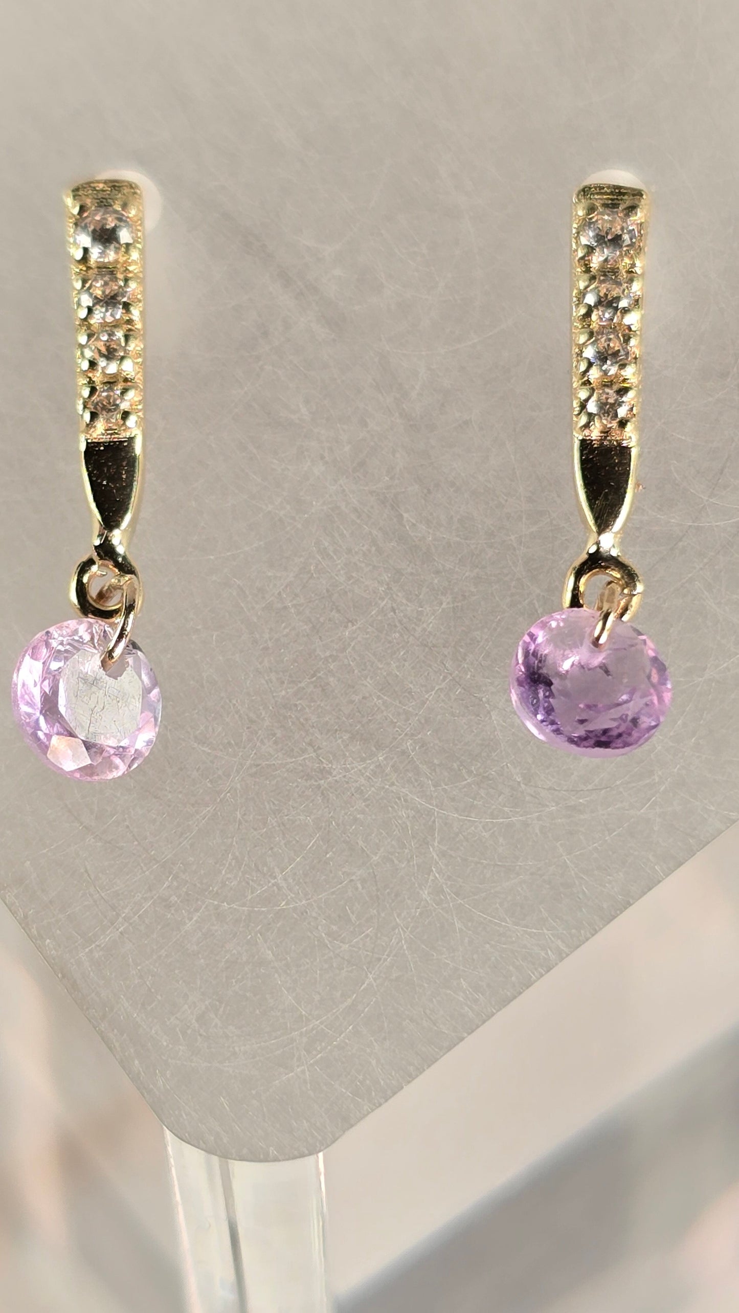 OROSENDA earrings — Amethyst 9K Gold Earrings — Sevilla
