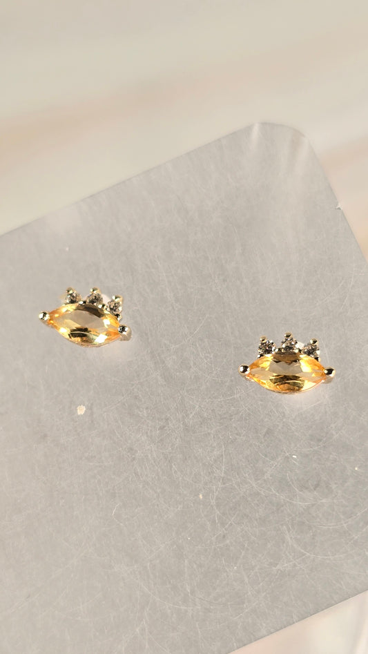 Citrine Earrings — Sevilla in 9K Gold