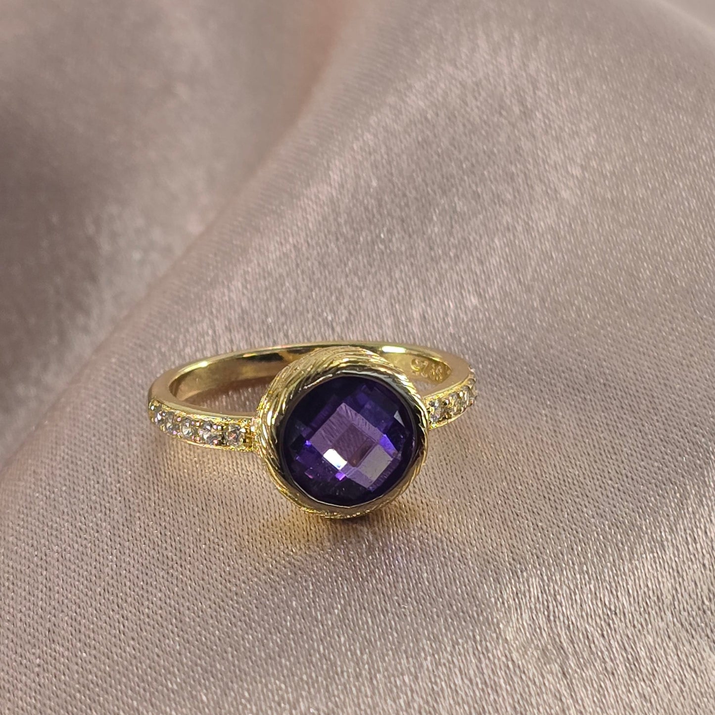 Amethyst Crystal Ring — Luminae in 925 Silver