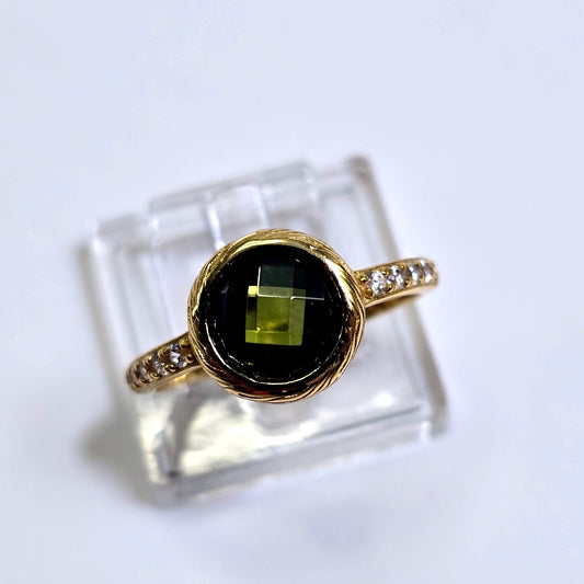 Peridot Crystal Ring — Luminae in 925 Silver